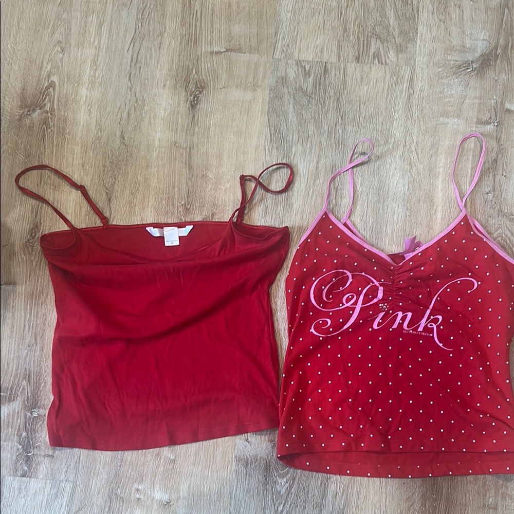 Victoria's Secret Red and Pink Tank Tops